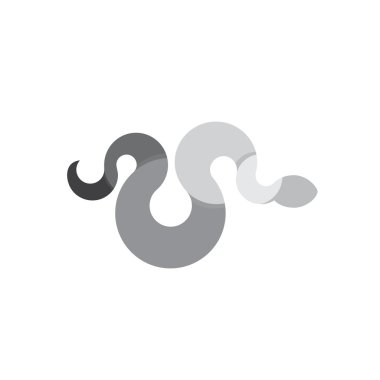 Geometrik daireler tek renkli modern tasarım vektör sürüngenler hayvan sürünen yılan