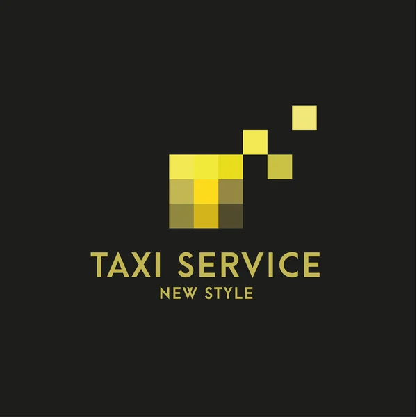 Taxi Service Logos sign Abstract geometrical Illustration modern Flat in minimalism — Stock Vector