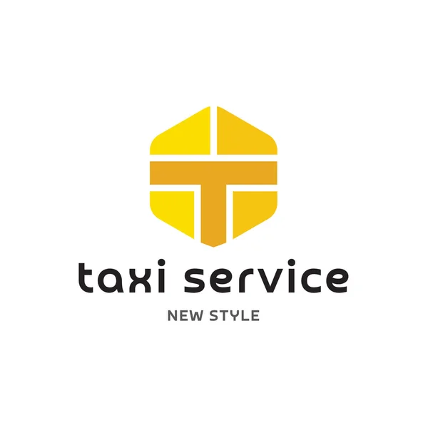 Taxi Service Logos signe Illustration géométrique abstraite moderne Appartement dans le minimalisme — Image vectorielle