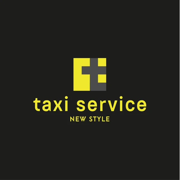 Taxi Logos sign Abstract geometrical Illustration modern Flat in minimalism — Stock Vector