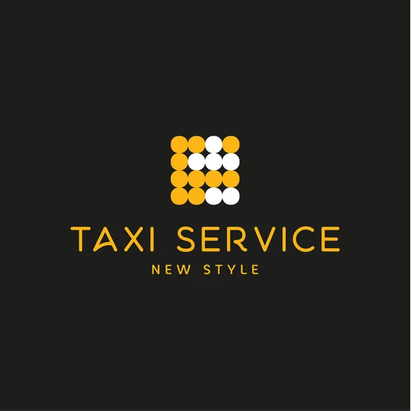 Taxi Service Logos sign Abstract geometrical Illustration modern Flat in minimalism — Stock Vector