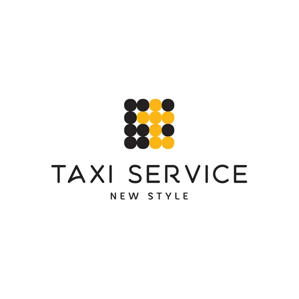 Taxi služby loga podepsat abstraktní geometrická ilustrace, moderní byt v minimalismu — Stockový vektor