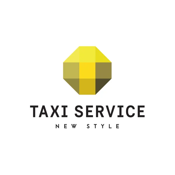 Táxi Logos sinal Abstrato geométrico Ilustração moderna Plano no minimalismo — Vetor de Stock