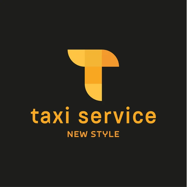 Ilustración geométrica abstracta Taxi Service Logos sign modern Piso en minimalismo — Archivo Imágenes Vectoriales