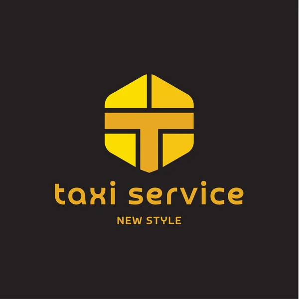 Taxi serwis loga znak streszczenie geometrycznej ilustracja nowoczesne mieszkanie w minimalizm — Wektor stockowy