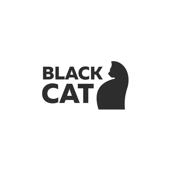 子猫ロゴ ミニマル モダンなスタイルのデザインは新しいフラット — ストックベクタ