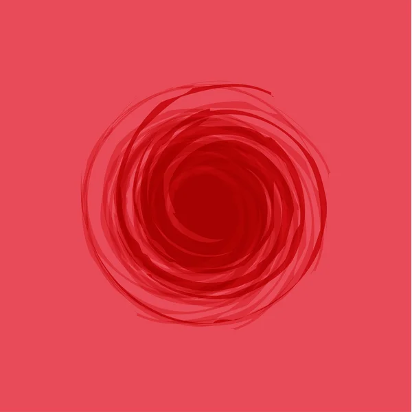 Spirale torsadée Illustration abstraite du rouge en arrière-plan — Image vectorielle