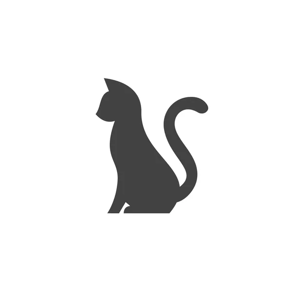 Silhueta de gato de estimação com um rabo até animal de estilização abstrato para o seu logotipo do negócio —  Vetores de Stock