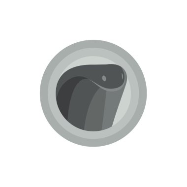 Yılan Kobra hayvana düz vektör çizim tek renkli modern eğilimler logosu