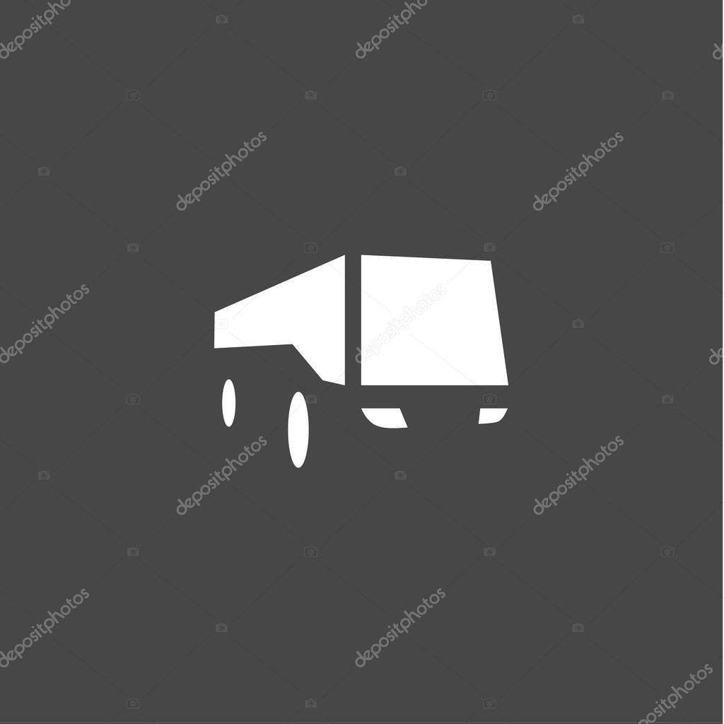 Bus logo in negative space quality modern logo flat style design for your business icon means of transport art