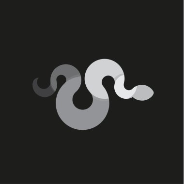 Geometrik daireler tek renkli modern dizayn sürüngenler hayvan sürünen yılan