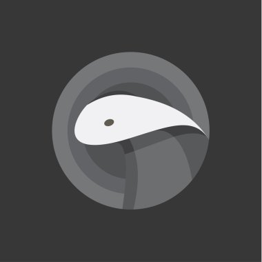 Yılan Kobra hayvana düz çizimde tek renkli modern eğilimler logosu