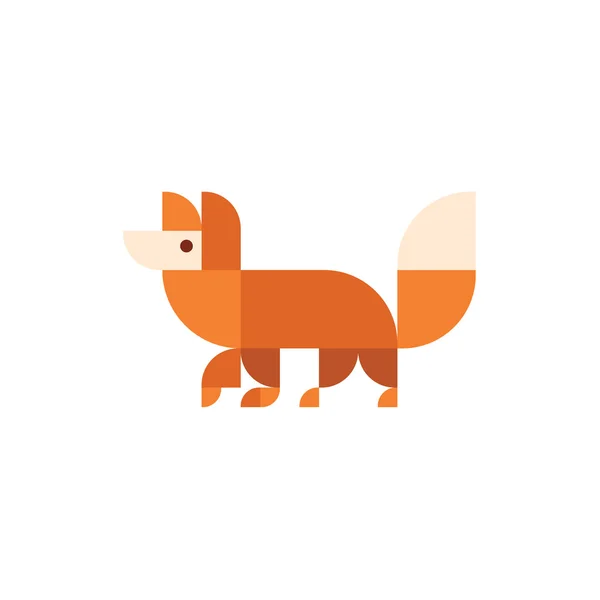 Fox animal orange design illustration logo trends modern flat icon — Stock Photo, Image