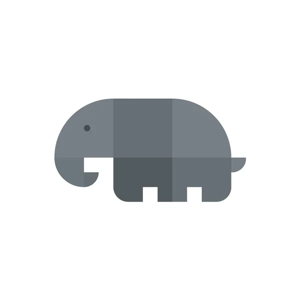 Ilustración del logotipo geométrico del elefante extraído de los cuadrados con estilo plano — Foto de Stock