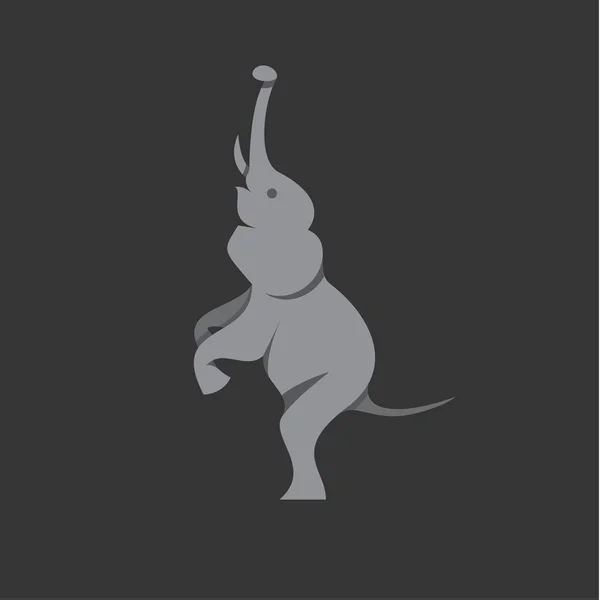 Ikona zvířat slon v šedé barvy symbolu kvality moderního designu pro vaše podnikání — Stock fotografie