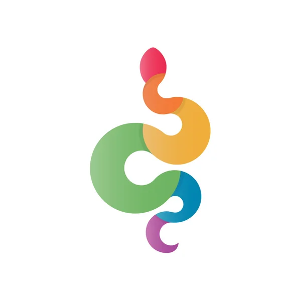 Gradientes de color serpiente en el diseño moderno de alta calidad logotipos extraídos de los anillos geométricos — Foto de Stock