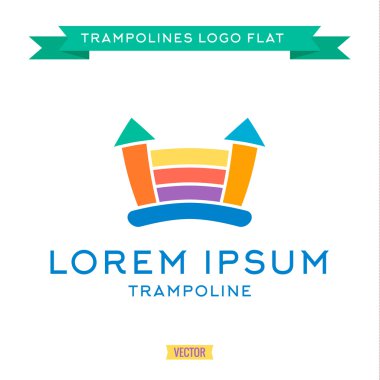 Logo şişme çocuk trambolin renk, vektör çizim
