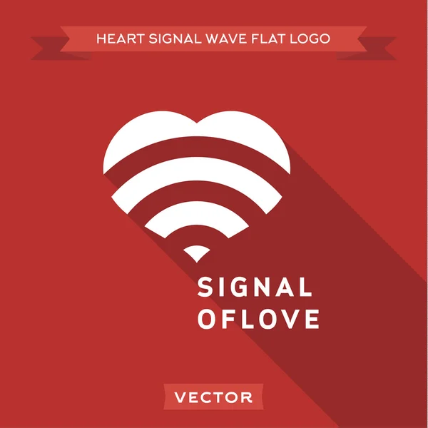 Das Signal für die Liebe, Vektor Logo Illustration Symbol — Stockvektor