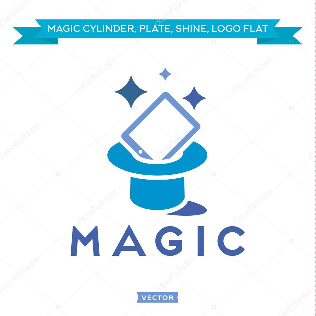 Magic Tablet from Cylinder, everything sparkles Trend vector Logos