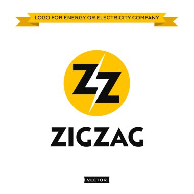 Logo for electricity energy company, lightning and two letters Z