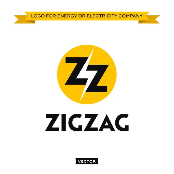 Logo for electricity energy company, lightning and two letters Z — Stockový vektor