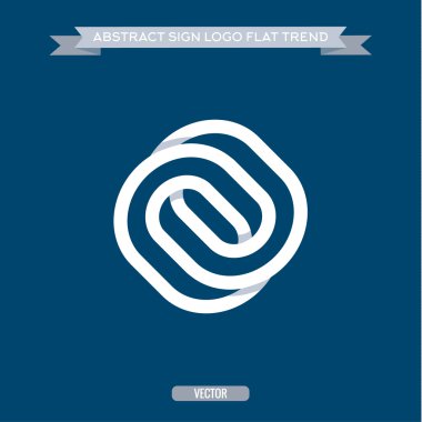 Logo abstract symbol vector shadow trend outline