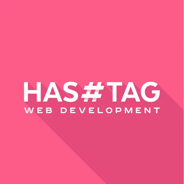 Hashtag logo con ombra — Vettoriale Stock