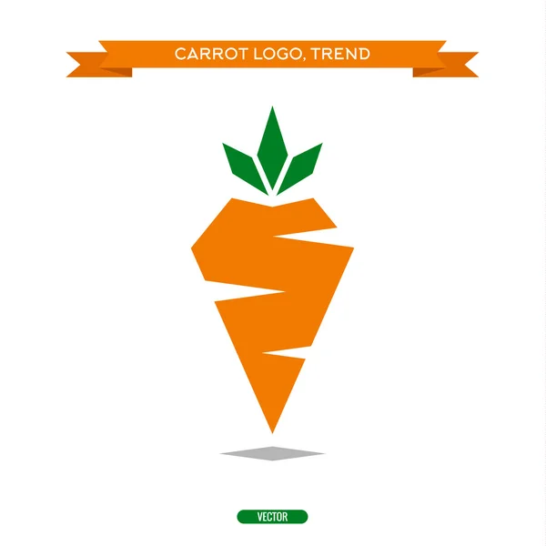 Zanahorias polígonos tendencia logo icono vector estilo signo — Archivo Imágenes Vectoriales