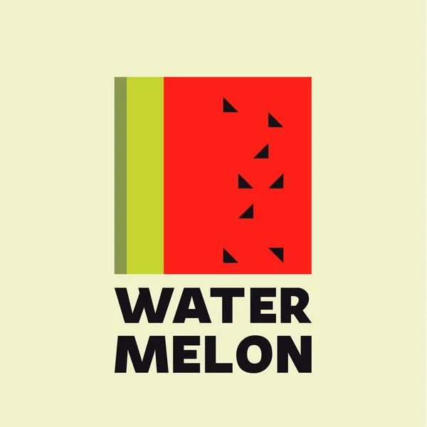 Watermelon Abstract logo icon vector sign flat style design trend illustrations — ストックベクタ