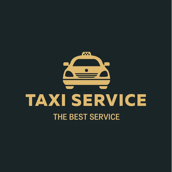 Logo Best Taxi voiture, illustration vectorielle icône de style plat — Image vectorielle