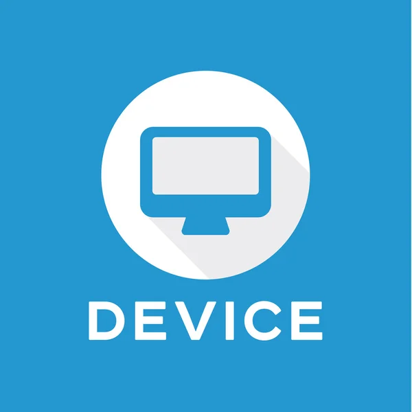 L'appareil gadget icône logo moniteur pour le style plat — Image vectorielle