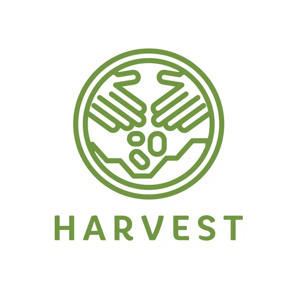 Logo szerkezeti kertészeti növényi talaj stílus lapos trend ikon minőségi — Stock Vector
