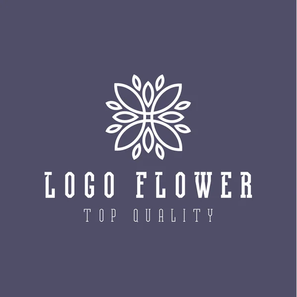 Logo soyut çiçek düz stil vektör çizim en kaliteli — Stok Vektör
