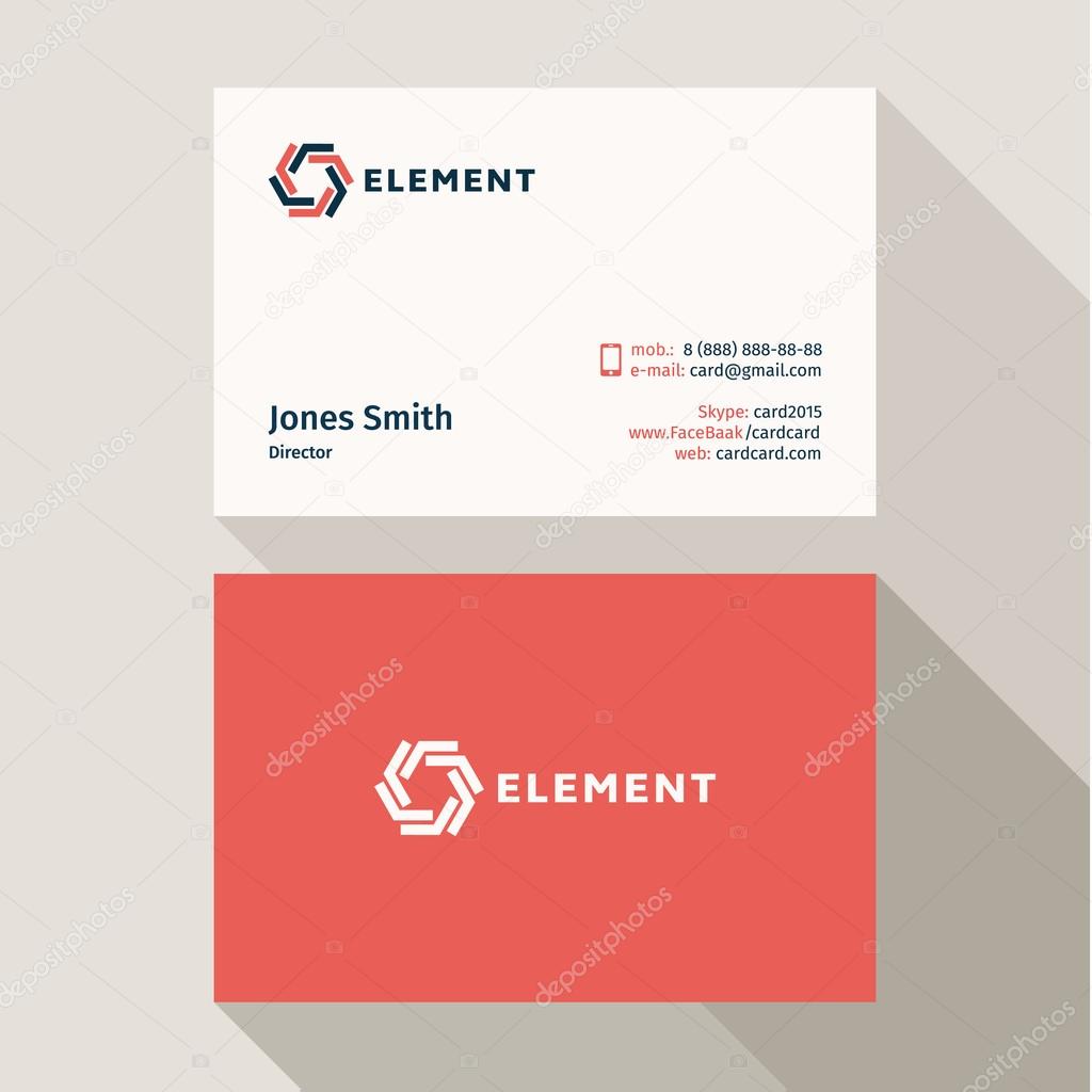 Business Card Qualitative elegant vector logos, and professional layout