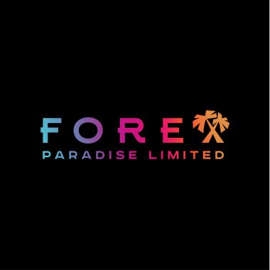 Logo Forex cennet palmiye ağaçları kurumsal yerine X tarzı yüksek kalite eğilim degradeler mektup