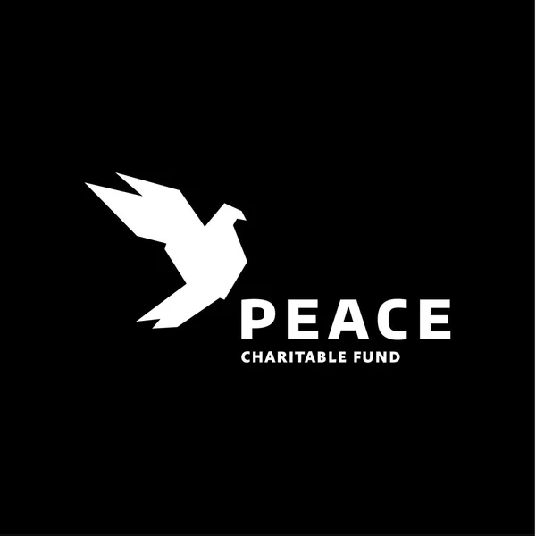 Paloma del logotipo de la paz en la calidad del vector de estilo — Vector de stock