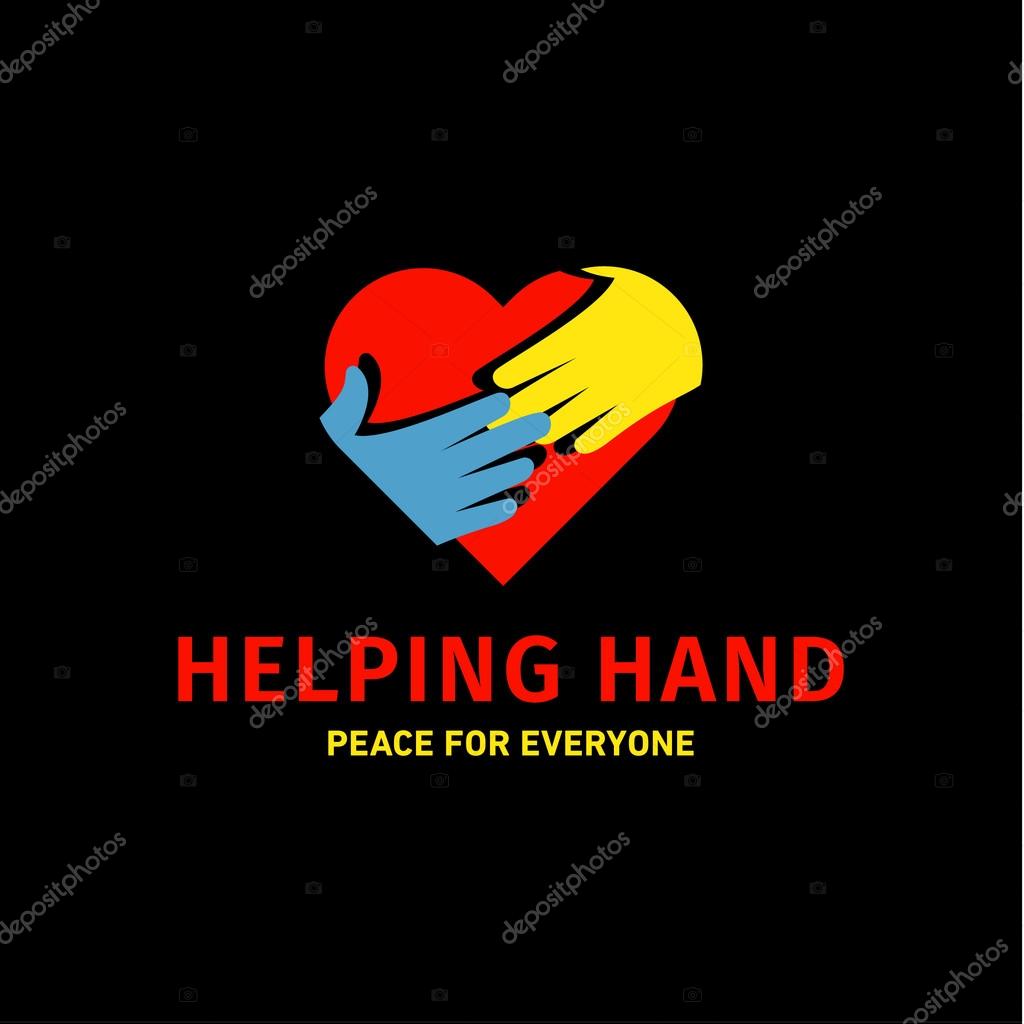 Helping Hand adult and children logo icon charity help flats