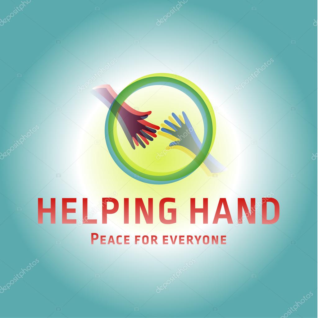 Helping Hand adult and children logo icon charity help