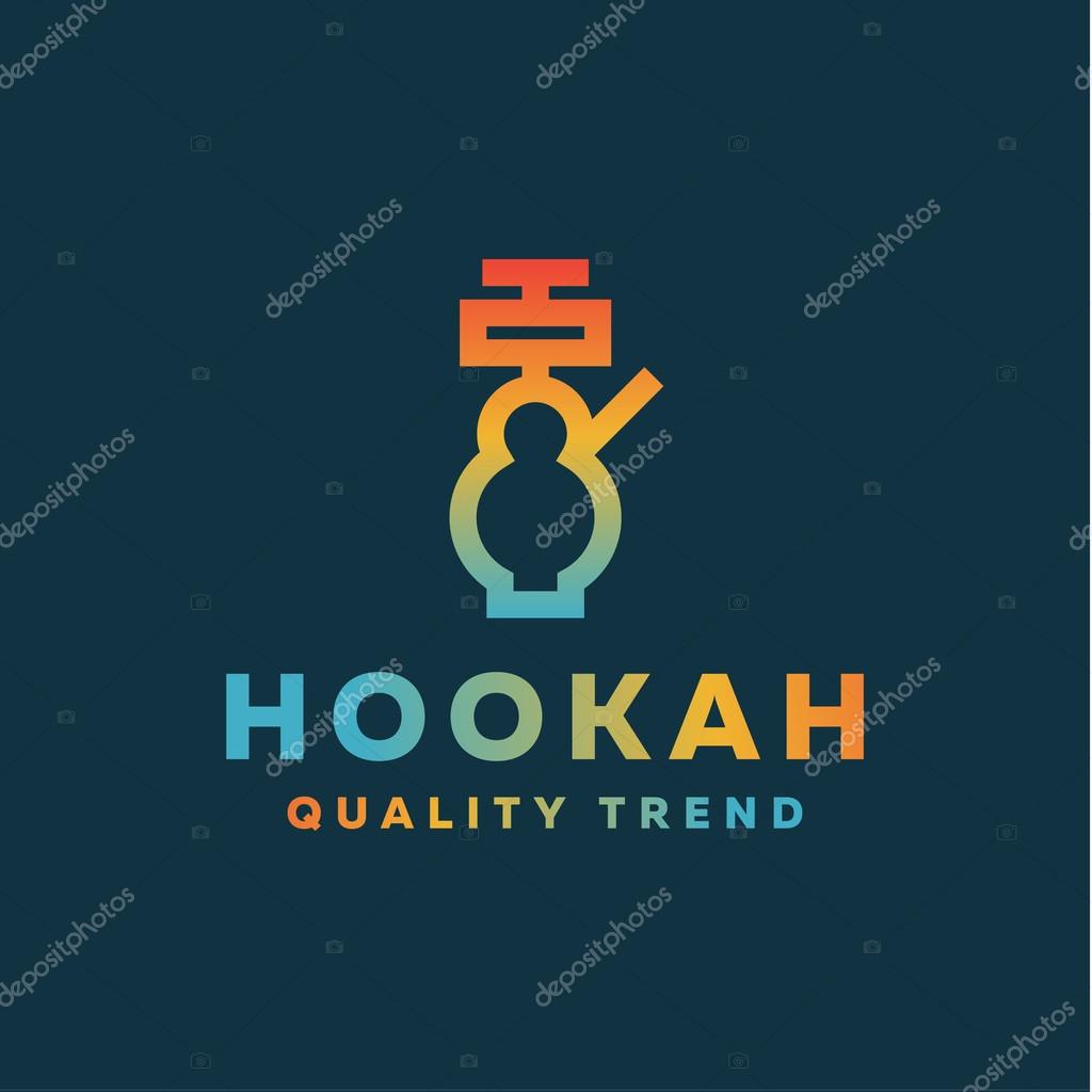Shisha hookah for tobacco smoking and mixtures your company brand, quality gradientyny contour logo