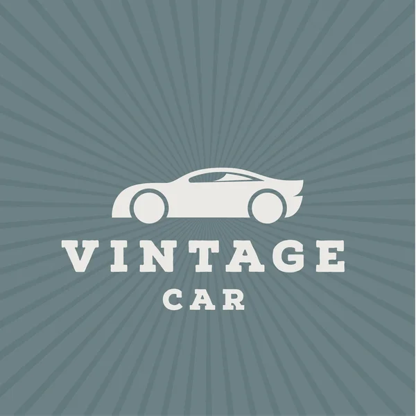 Винтажный автомобиль плоский, высококачественный векторный логотип тренд иконография искусства — стоковый вектор