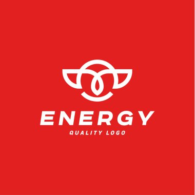 Teknoloji soyut işareti vektör bir anahat hattı düz bir tarzda.