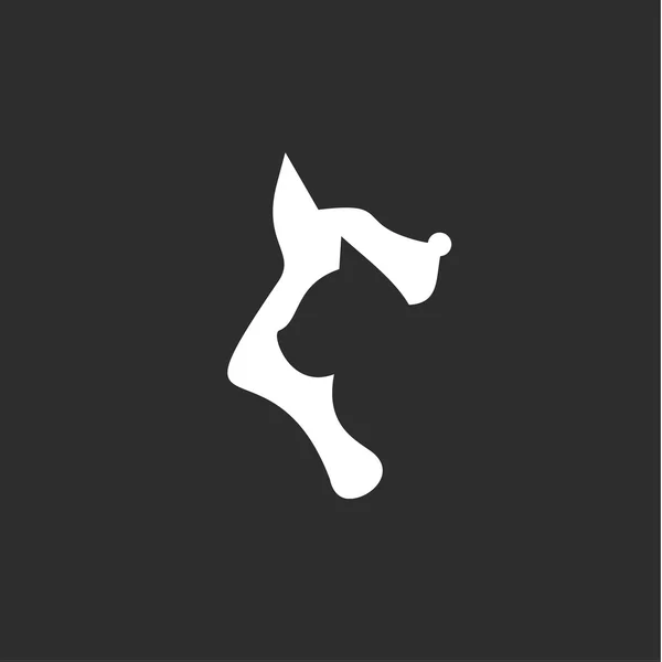 Cat and dog with a negative effect on the dark background illustration of flat stiile icon — 图库矢量图片