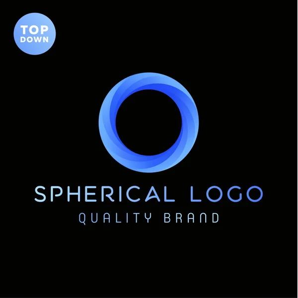 The spherical ring gradients illustration logo quality trend — Wektor stockowy