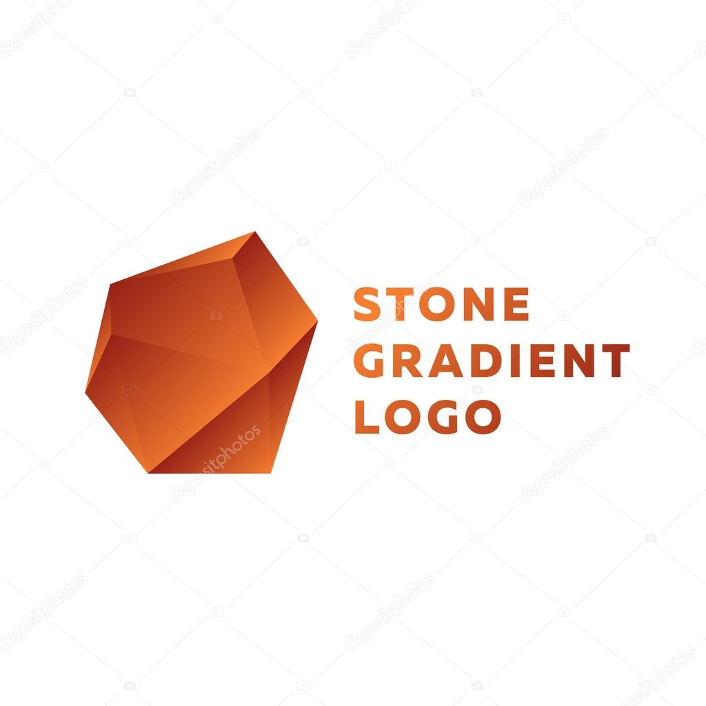 Bronze stone gradients trend sign illustration, logo art
