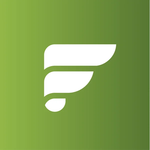 A letra F no vetor de logotipo de estilo plano —  Vetores de Stock