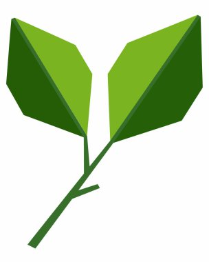 Yaprak. Web simgesi basit illüstrasyon