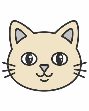 kedi simgesi vektör illüstrasyonu