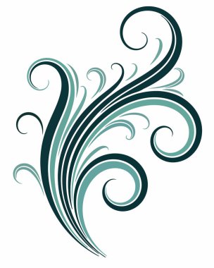 soyut dalga tasarım öğesi