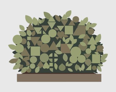 Tencerede yeşil bir bitki. Beyaz arkaplanda vektör illüstrasyonu.