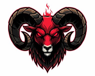 Boğa maskotu logosunun vektör çizimi fantezi oyunları, esport logoları ve karakter tasarımı için mükemmel..